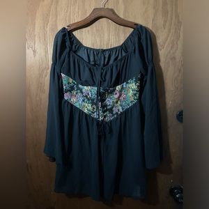 Black boho style dress